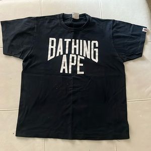 Black bathing ape tee